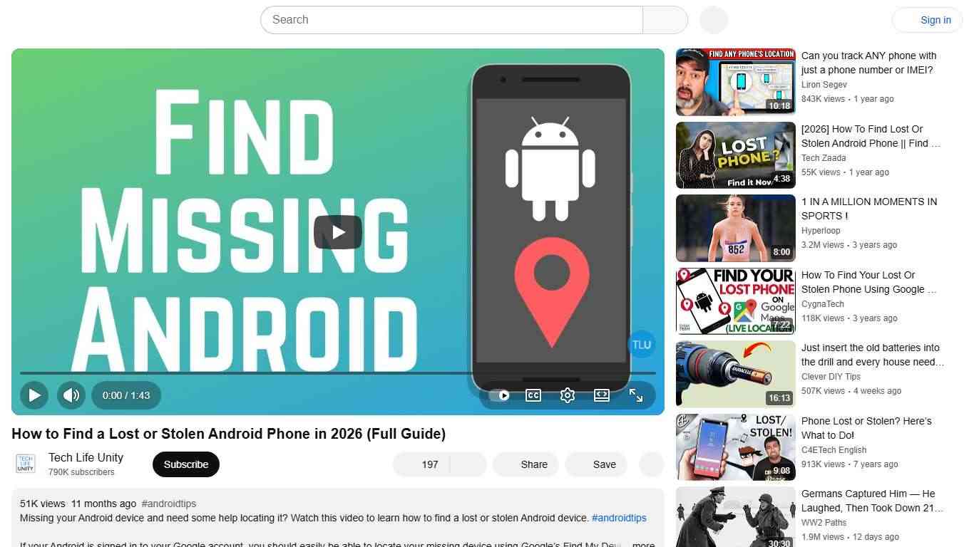 How to Find a Lost or Stolen Android Phone in 2026 (Full Guide) - YouTube