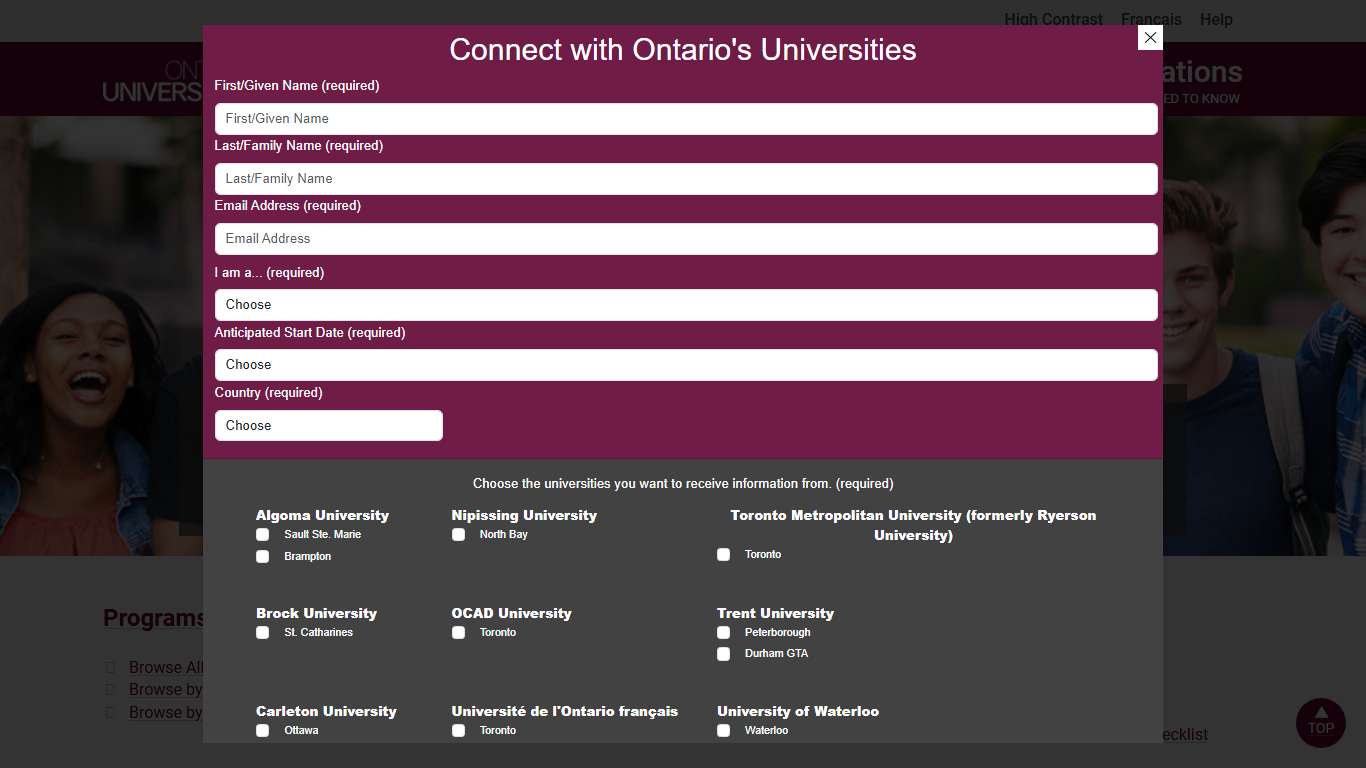 Welcome to Ontario Universities’ Info