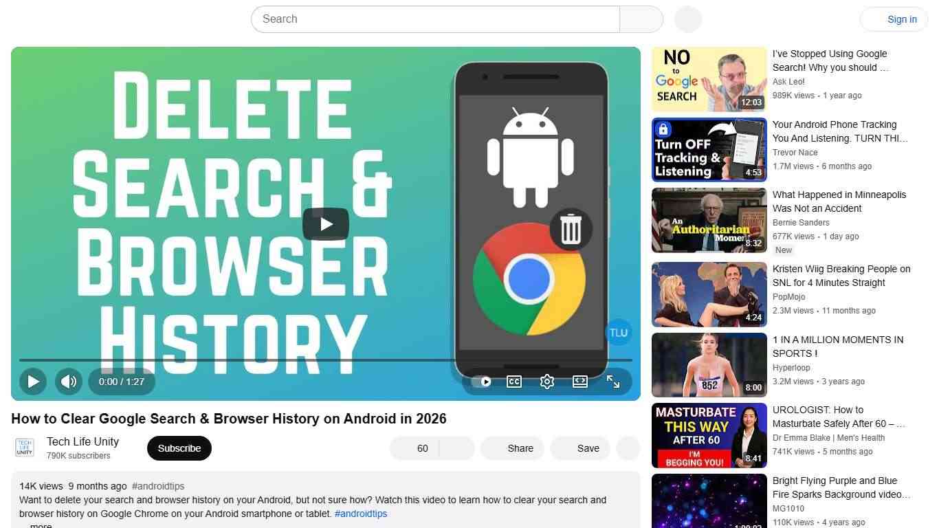 How to Clear Google Search & Browser History on Android in 2026 - YouTube